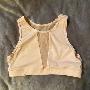 Pink sports bra